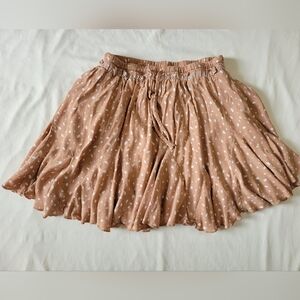 Women's Blue B Elegant Tan Polka Dot Mini Skort